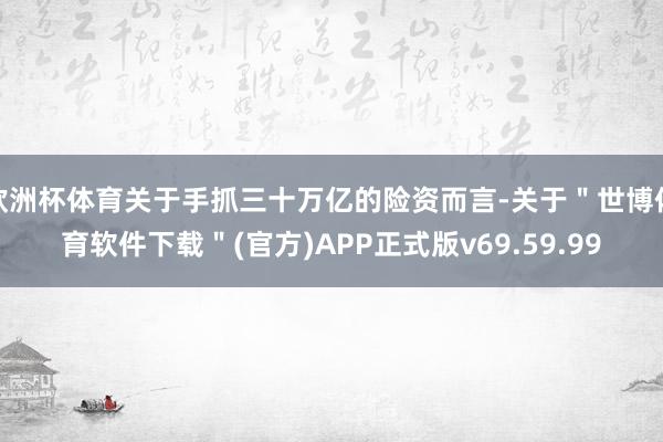 欧洲杯体育关于手抓三十万亿的险资而言-关于＂世博体育软件下载＂(官方)APP正式版v69.59.99