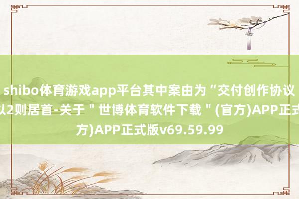 shibo体育游戏app平台其中案由为“交付创作协议纠纷”的公告以2则居首-关于＂世博体育软件下载＂(官方)APP正式版v69.59.99