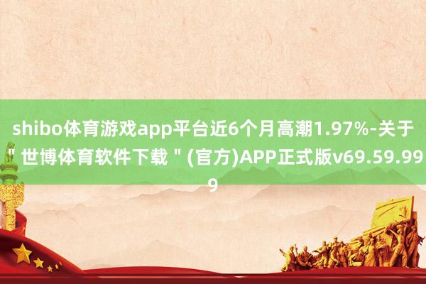 shibo体育游戏app平台近6个月高潮1.97%-关于＂世博体育软件下载＂(官方)APP正式版v69.59.99