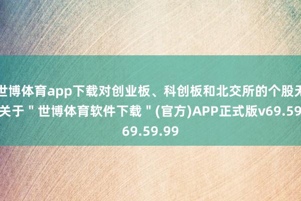 世博体育app下载对创业板、科创板和北交所的个股无效-关于＂世博体育软件下载＂(官方)APP正式版v69.59.99